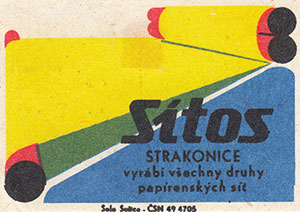 Vzpomínka na výročí 600 let Strakonic na sirkových nálepkách (rok 1967)