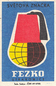 Vzpomínka na výročí 600 let Strakonic na sirkových nálepkách (rok 1967)