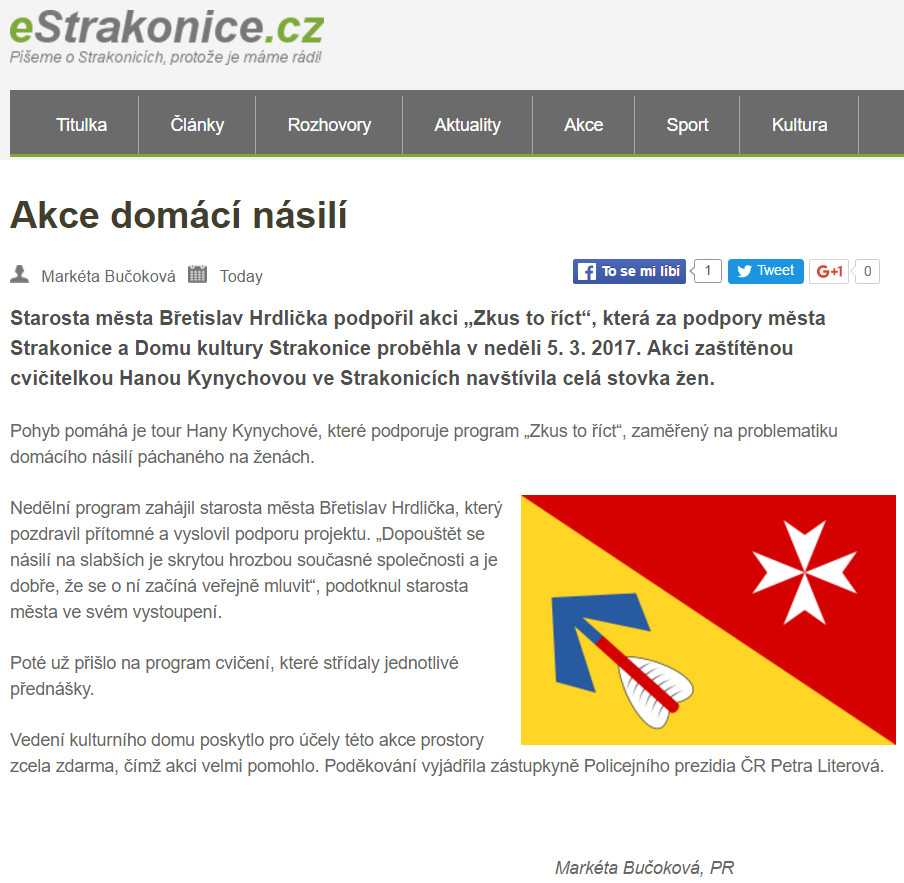 Markéta Bučoková, v tomto případě na stránkách portálu eStrakonice.cz, přisuzuje vedení radnice zásluhy formou polopravdy