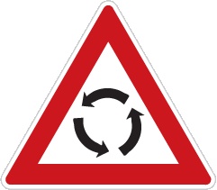 Dopravní značka „Pozor, kruhový objezd“ č. A 4