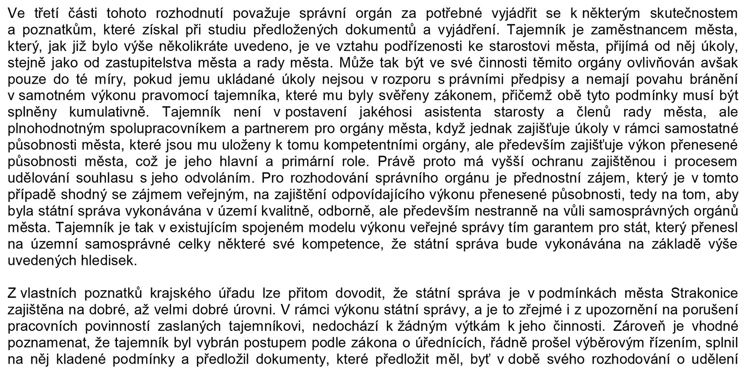 Rozhodnutí ředitele Krajského úřadu Jihočeského kraje z 6.4.2017, III. část