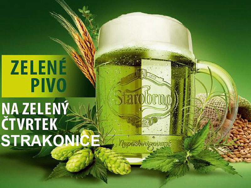 Když už bohužel nemohou zájemci ve Strakonicích na Velikonoce ochutnat pivo zelené barvy z produkce strakonického pivovaru, můžou alespoň ochutnat pravé Zelené pivo ze Starobrna – BUFET BUS v hale autobusového nádraží Strakonice, od úterý 22.3.2016 do čtvrtka 24.3.2016 vždy od 7 do 15 hod.