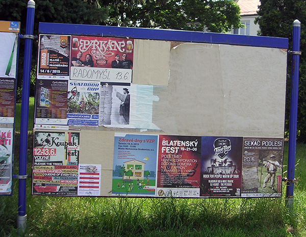 Plakátovací plocha ve Strakonicích