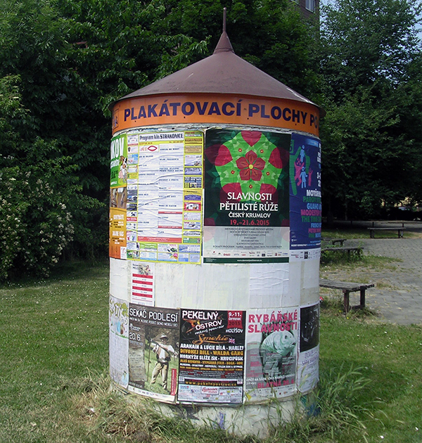 Plakátovací plocha ve Strakonicích
