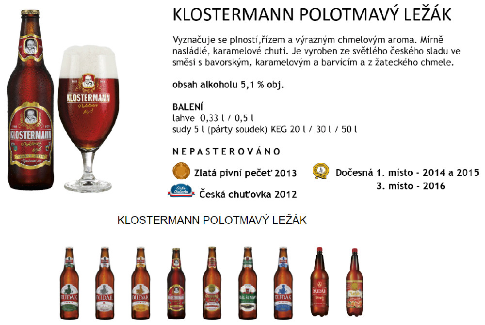 Pivo Klostermann, polotmavý ležák