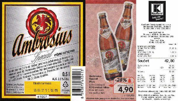 Pivo Ambrosius z Kauflandu – asi ta nejnižší pivní kategorie před slevou za 6,90 Kč