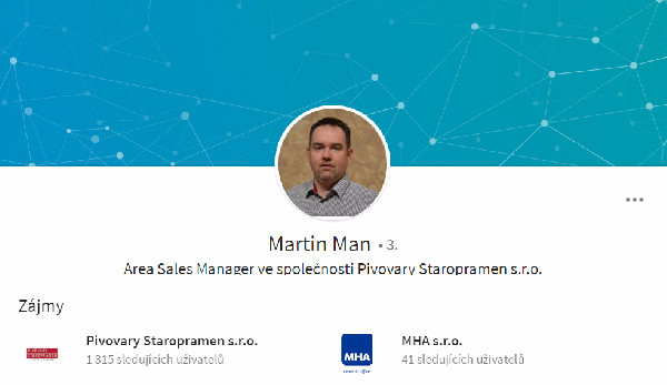 Mezi hlavní zájmy nového obchodního ředitele strakonického pivovaru Martina Mana patří Pivovary Staropramen s.r.o.