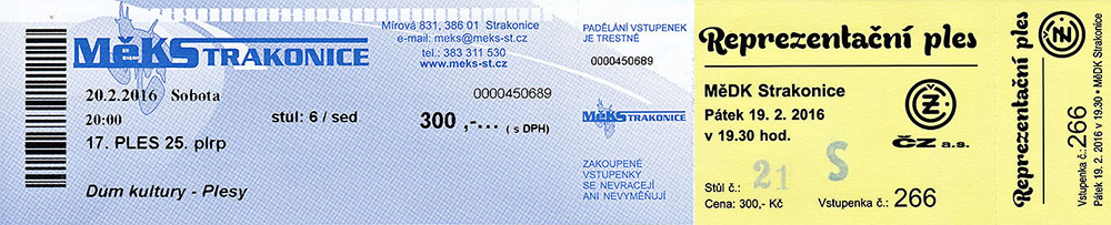 Foto 2: Vstupenky na vojenský ples a ples zbrojovky