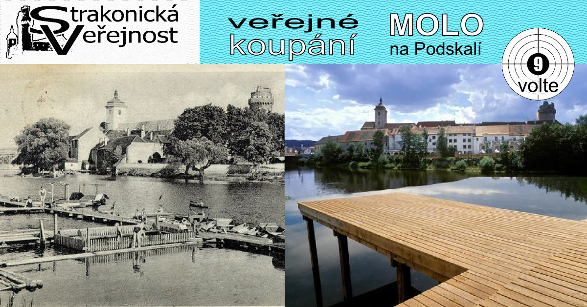 Původní plovárna u hradu a slibovaná varianta veřejné plovárny Strakonickou Veřejností