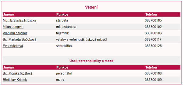 Prohra místostarosty Milana Jungvirta. Jeho partnerka a sekretářka radnice Miroslava Havrdová již byla vymazána z telefonního seznamu strakonické radnice. A to úplně, v rámci radnice není nikam zařazena.