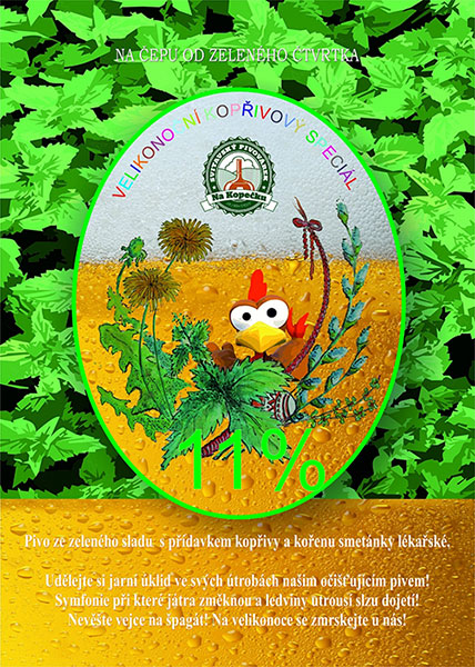 Reklamní leták svitavského Pivovárku Na kopečku bez nutnosti používat název „míchaný nápoj na bázi piva“