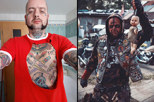 Na dvou fotografiích se můžeme seznámit s diskutujícím na facebooku, který se na této sociální síti snaží ovlivňovat veřejné mínění – Martin VožungrDelikvent Bouša.