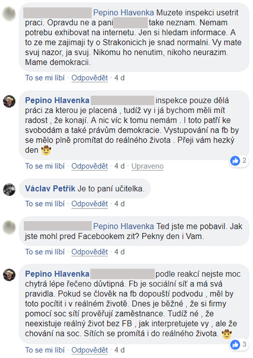 Marně se žena snažila vysvětlovat, že tomu tak není. „Popravčí četa“ s Hlavenkou v čele ji osočovala dál a dál. A aby základní partička darebáků byla kompletní, nesmí v ní samozřejmě chybět ani Václav Petřík. Ten opět zdůraznil, že žena blízká Janskému je učitelka.